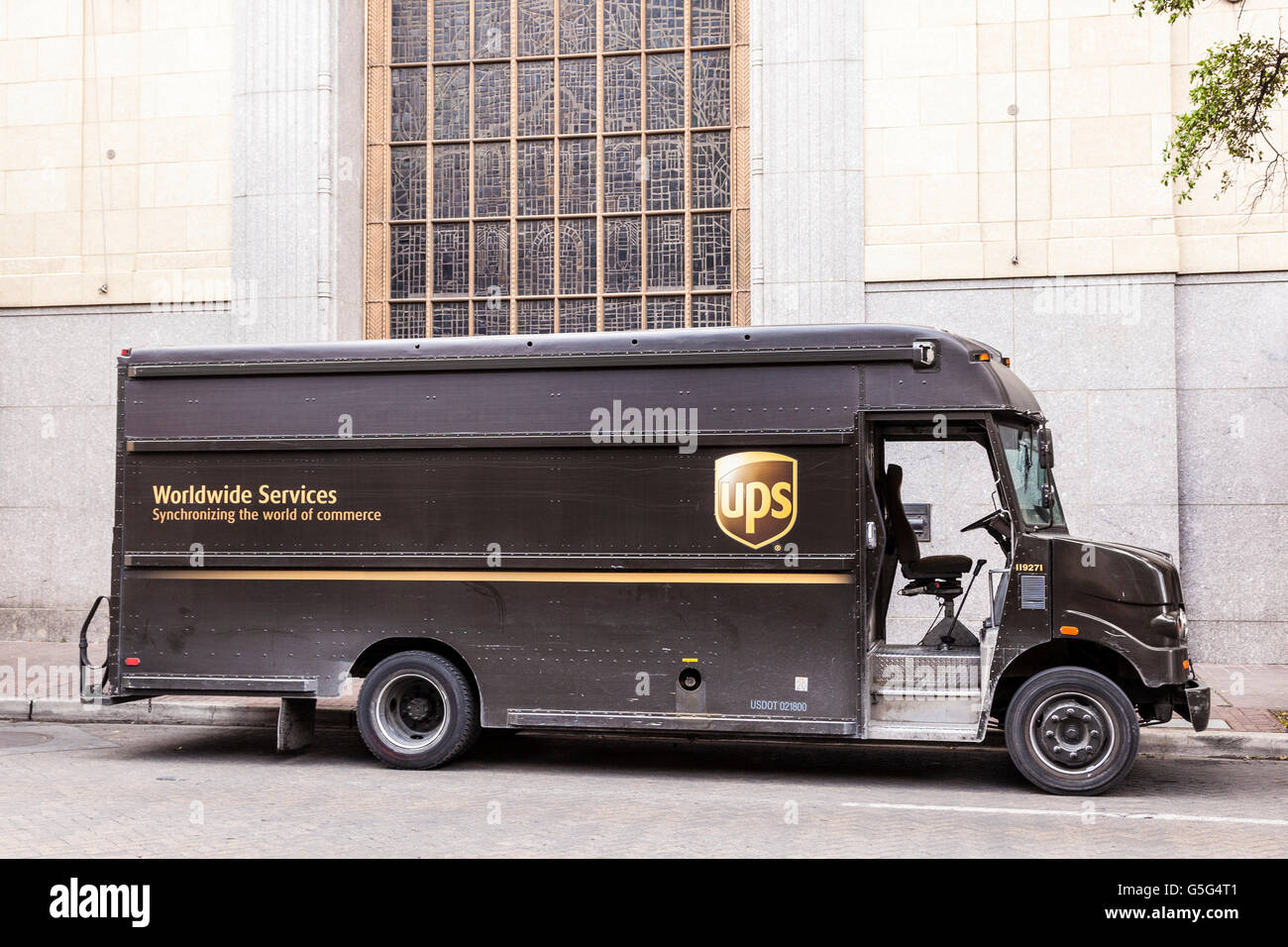 UPS carrello consegna negli Stati Uniti Foto Stock
