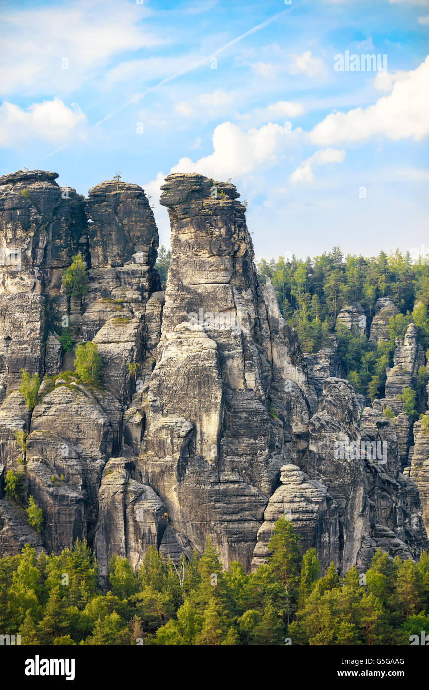 Svizzera sassone parco nazionale di paesaggio, Germania Foto Stock