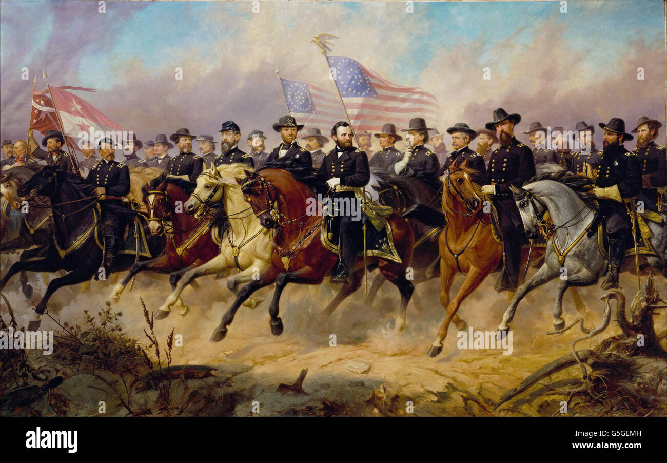 Ole Peter Hansen divertendo - Concessione e suoi generali Foto Stock