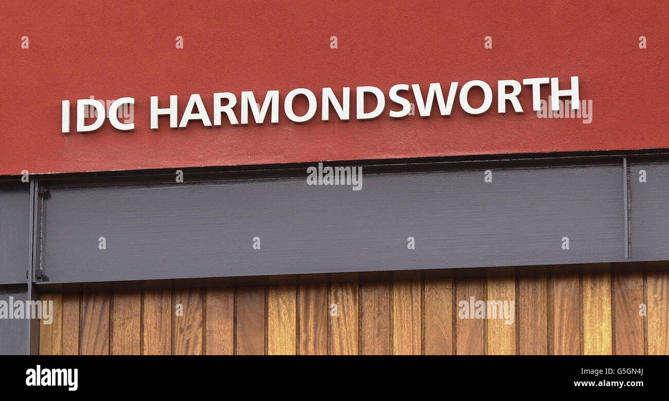 Harmondsworth Richiedenti asilo Foto Stock