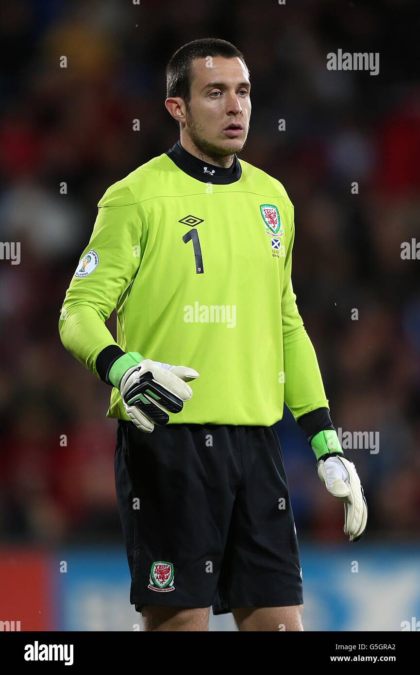 Calcio - Coppa del mondo 2014 Qualifiche - Gruppo A - Galles / Scozia - Cardiff City Stadium. Lewis Price, portiere del Galles Foto Stock