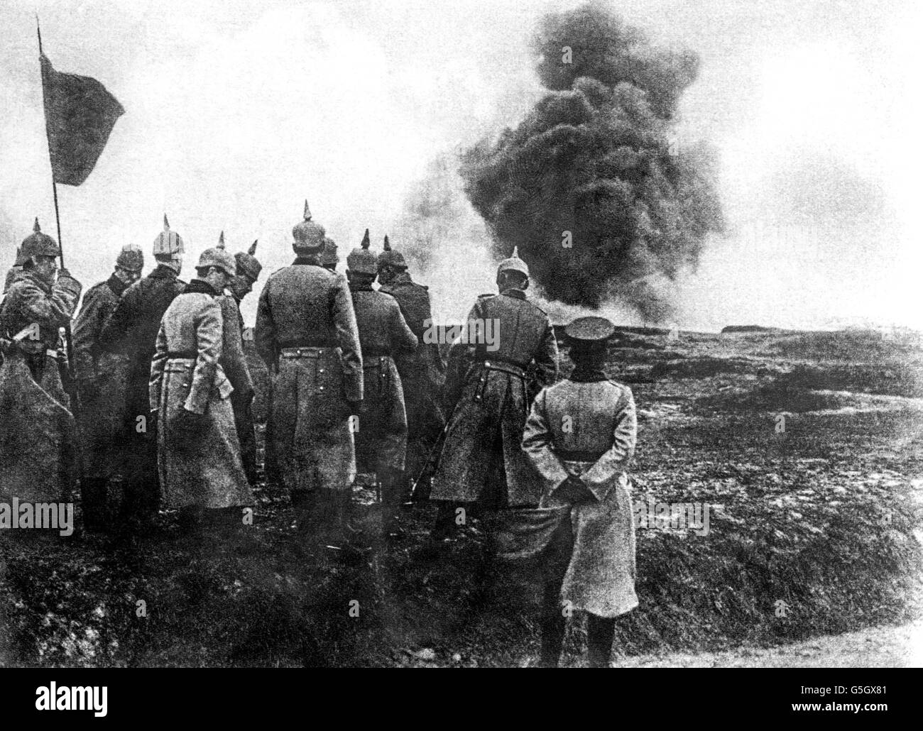 La Prima guerra mondiale - il Kaiser Guglielmo II - Battaglia delle Somme Foto Stock