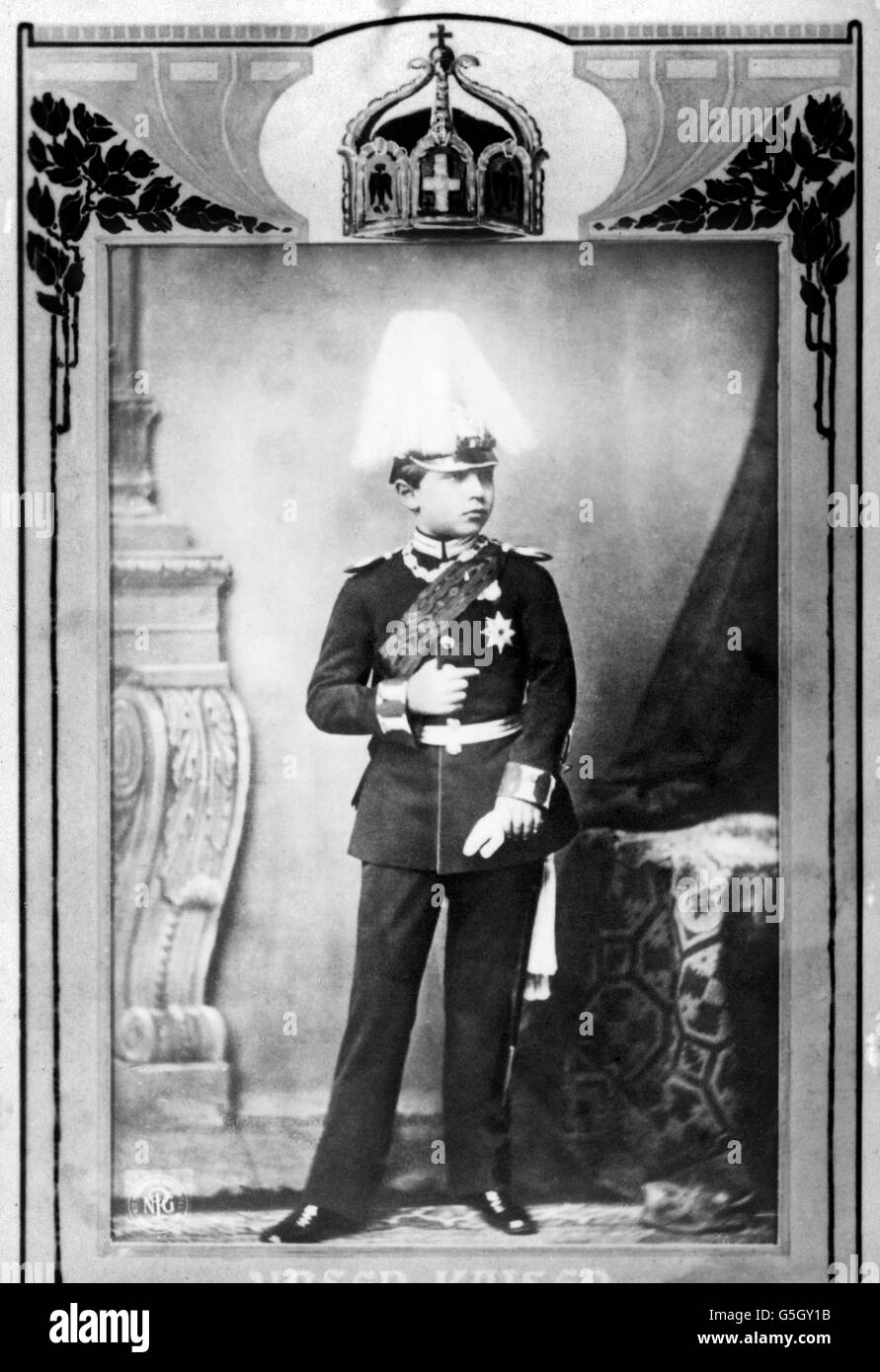 Kaiser Wilhelm II all'età di 10 anni. Foto Stock