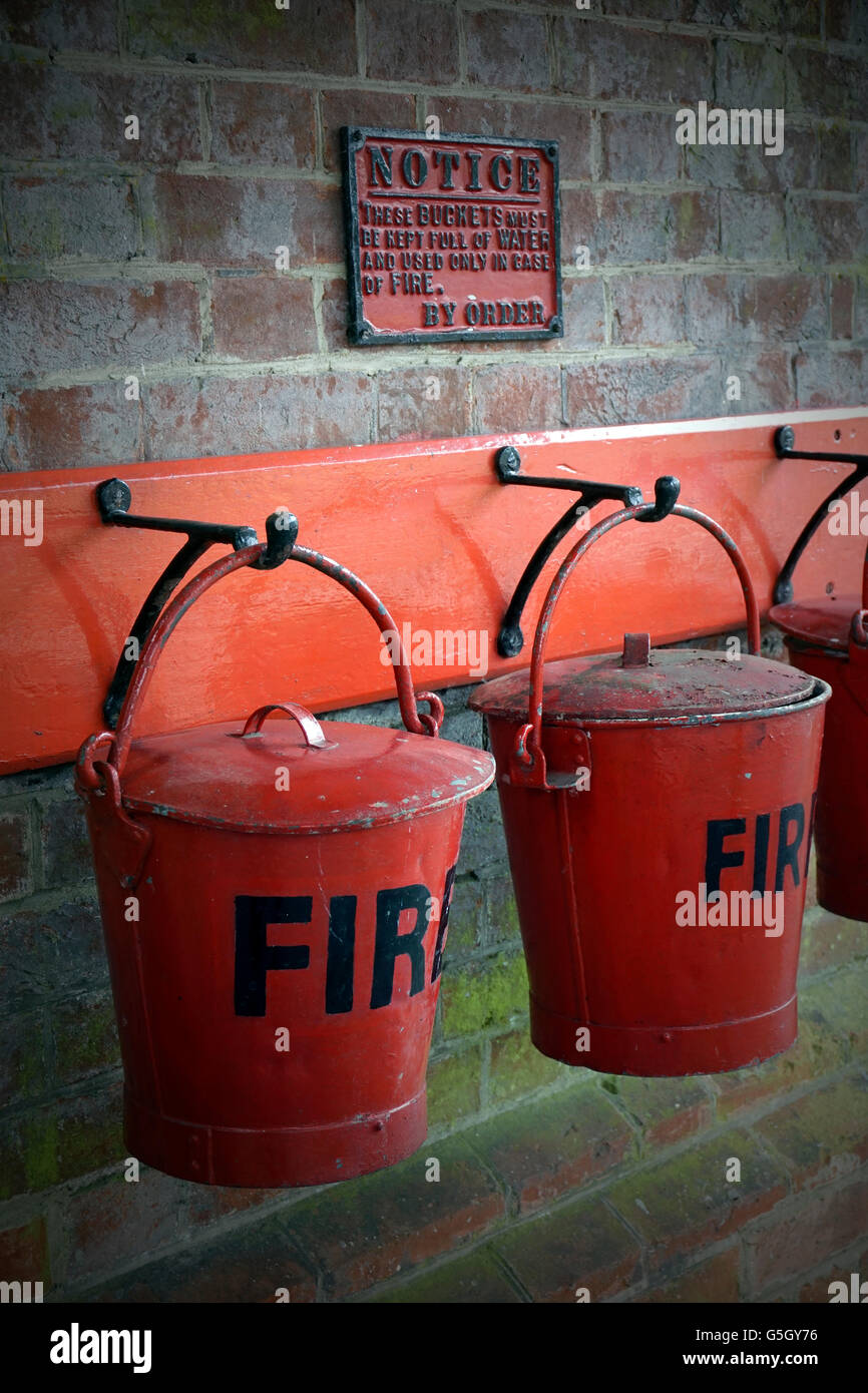 Benne di fuoco Foto Stock