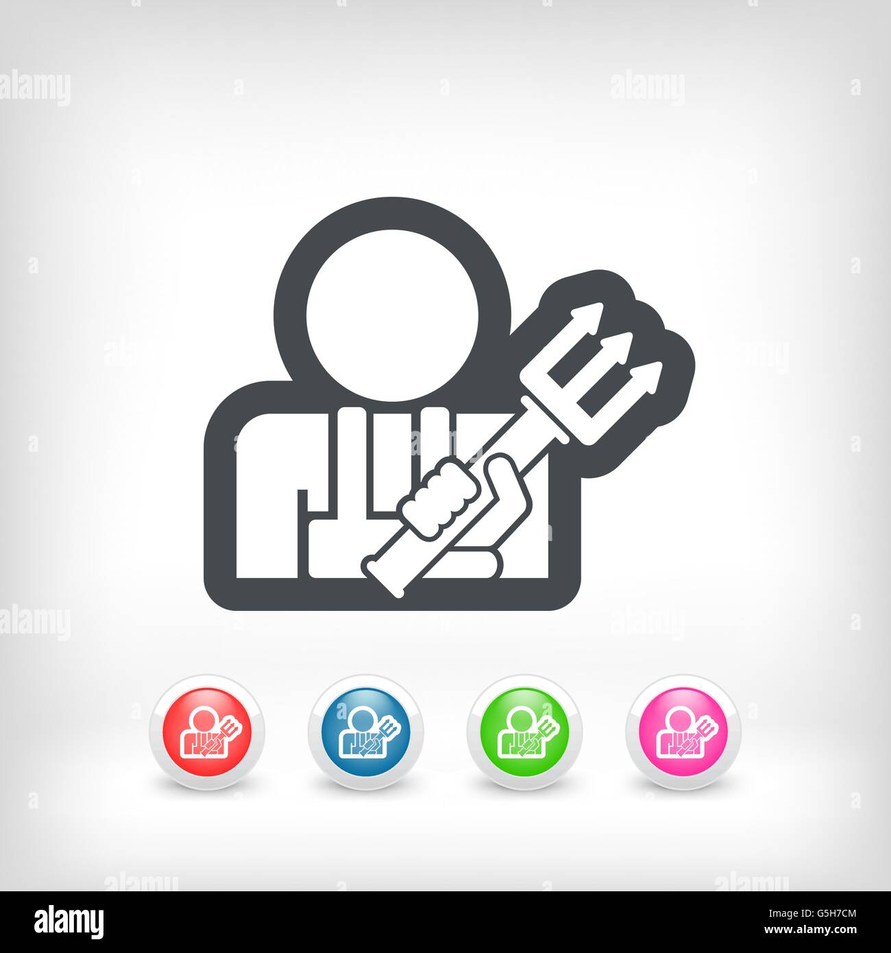 Icona di forcone Illustrazione Vettoriale