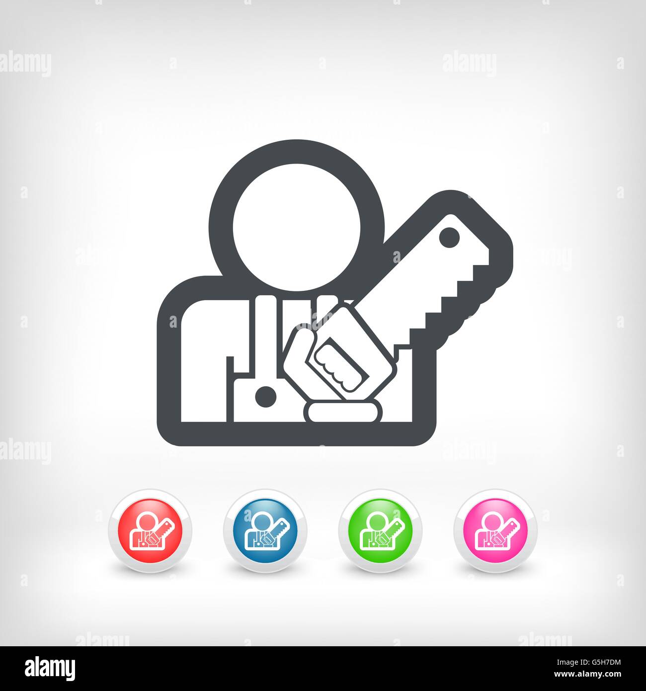 Icona di Woodman Illustrazione Vettoriale