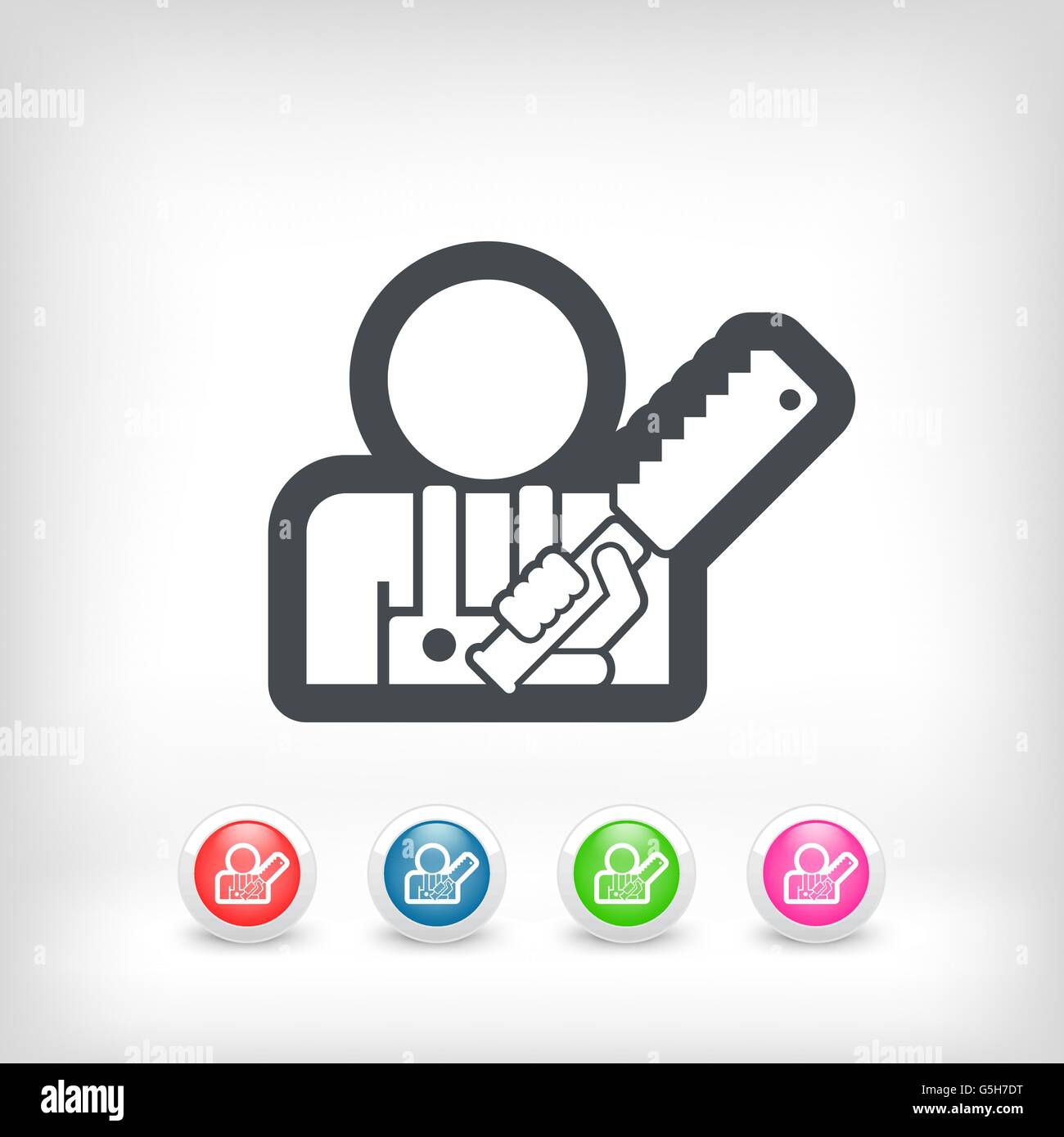 Icona di Woodman Illustrazione Vettoriale