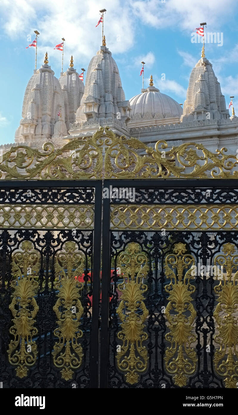 BAPS Shri Swaminarayan Mandir Hindu Temple, neasden, Brent, London Foto Stock