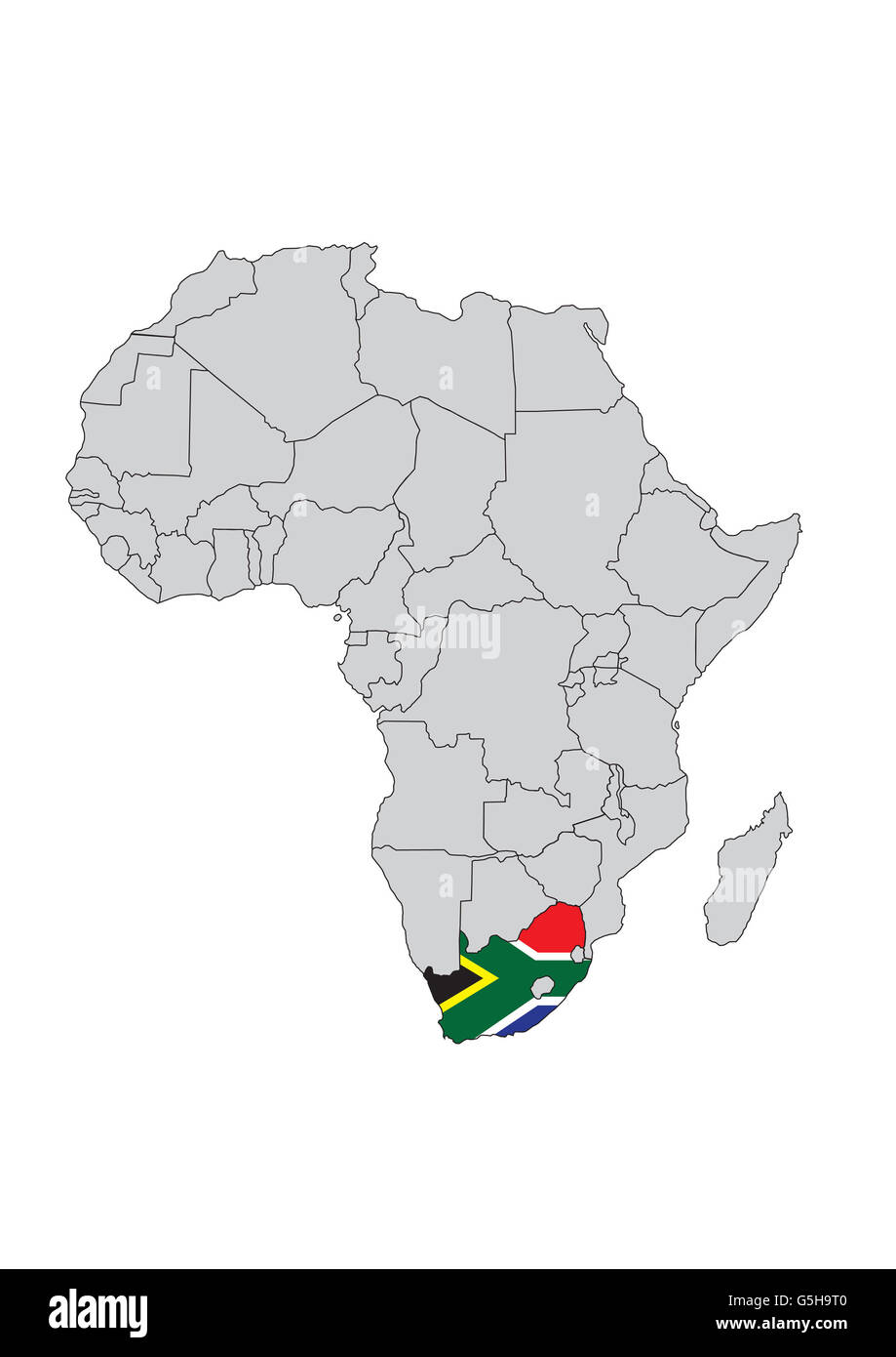 Sud Africa e Africa. Foto Stock