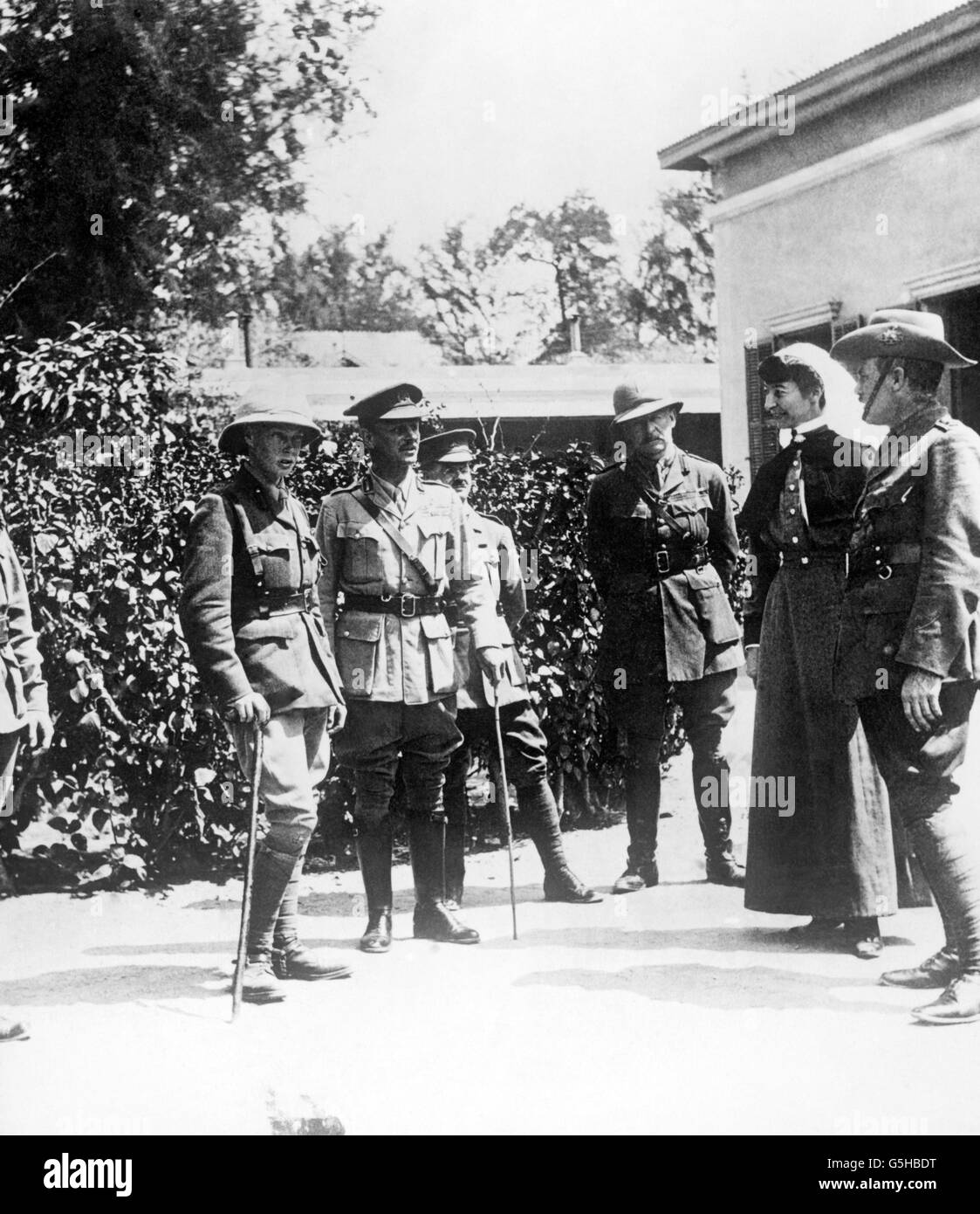 Prima guerra mondiale - Principe del Galles - Egitto. Edoardo Principe di Galles in visita in Egitto nel 1916. Foto Stock