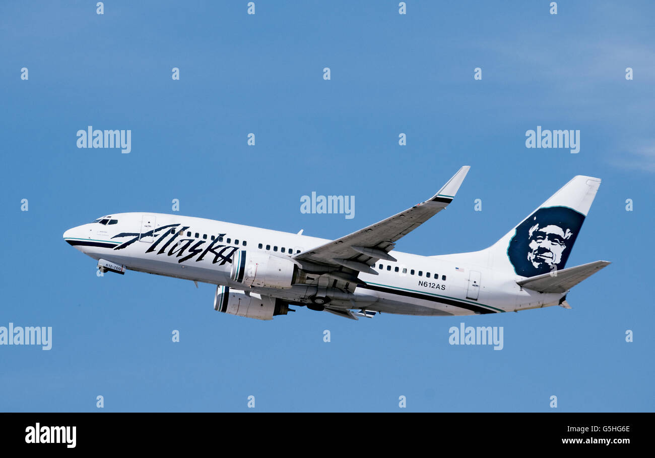 Alaska Airlines Boeing 737 aereo a getto Foto Stock