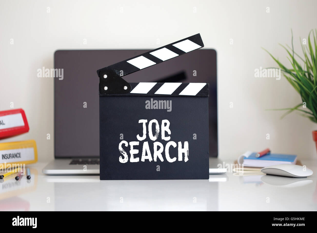 Cinema battaglio con Job Search word Foto Stock