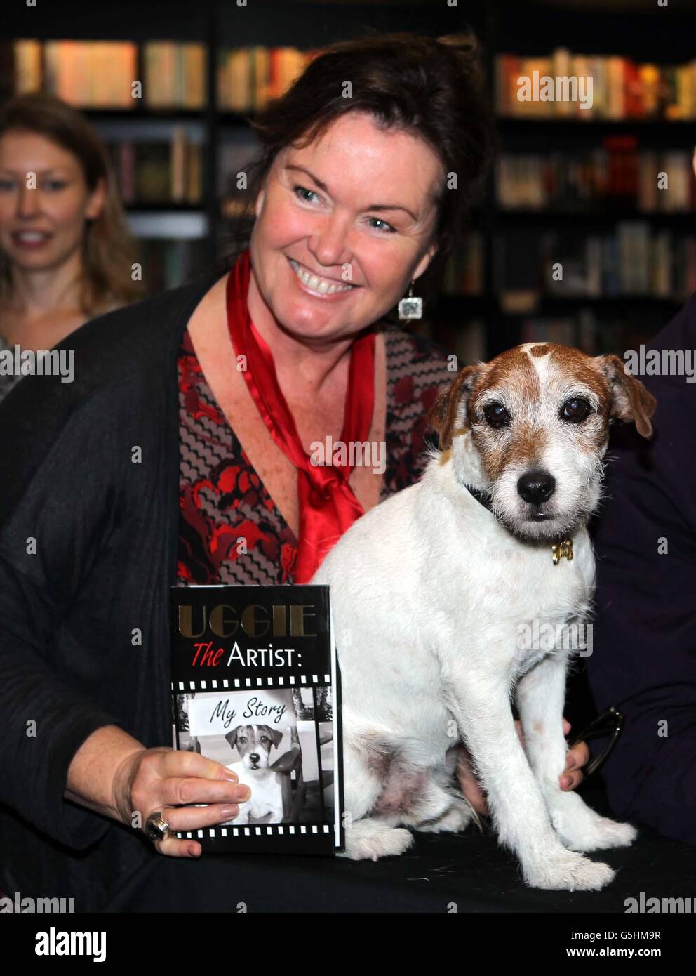Uggie il cane libro firma Foto Stock
