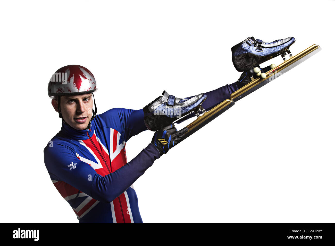 Short-Track pattinaggio di velocità - Team GB Photocall - National Ice Center Foto Stock