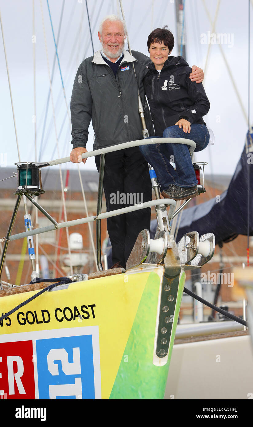 Il Sir Robin Knox-Johnston e Dame Ellen MacArthur avviare partnership Foto Stock