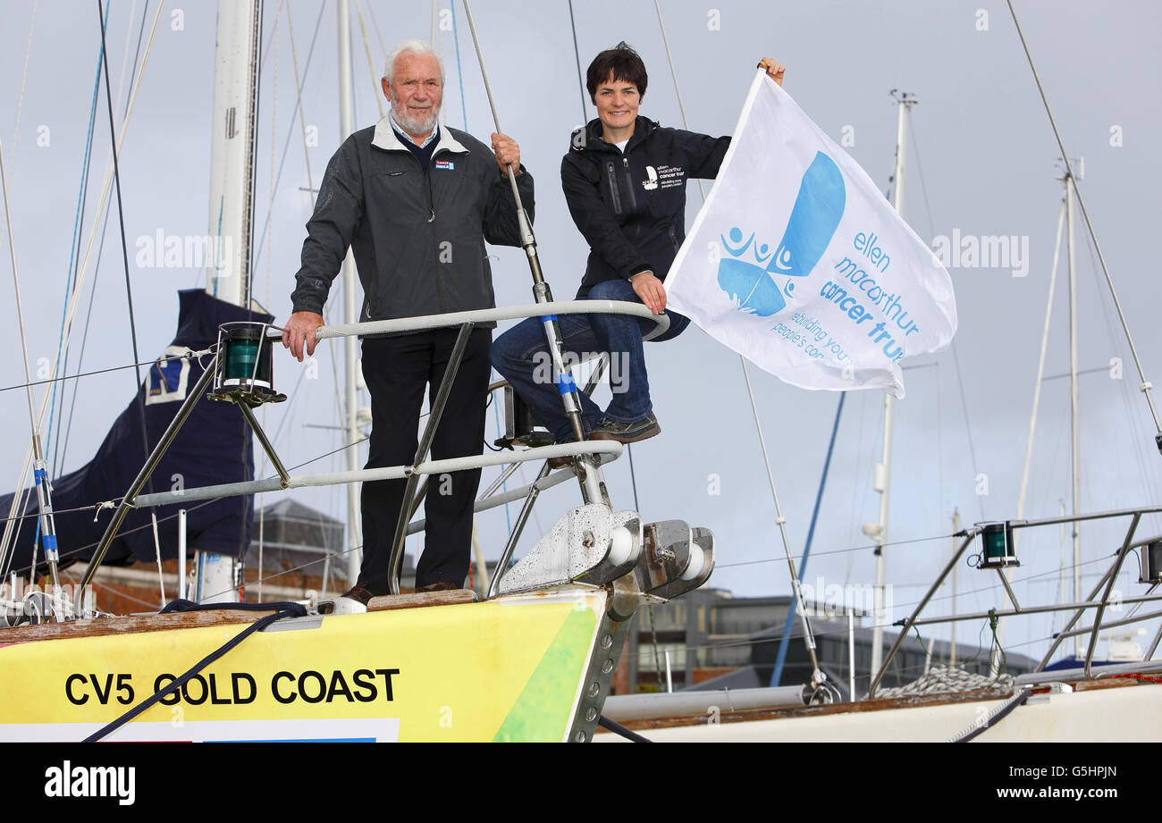 Il Sir Robin Knox-Johnston e Dame Ellen MacArthur avviare partnership Foto Stock