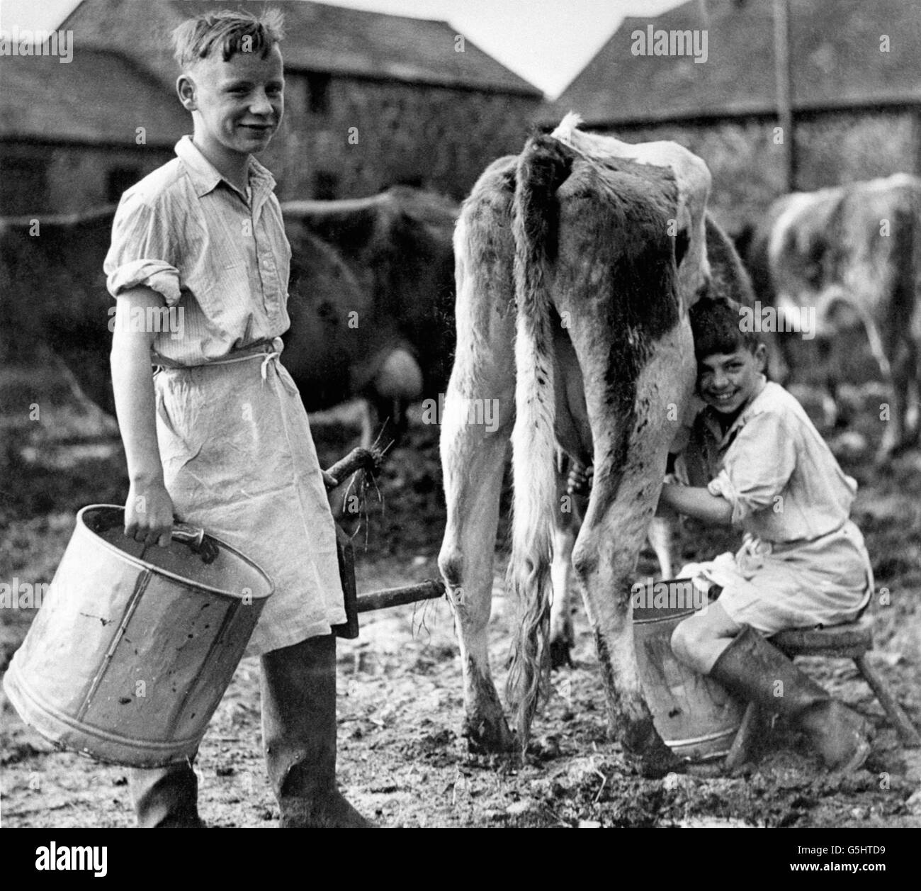 La Seconda Guerra Mondiale - British Empire - Home - Anteriore sfollati - Porthcurno - 1941 Foto Stock