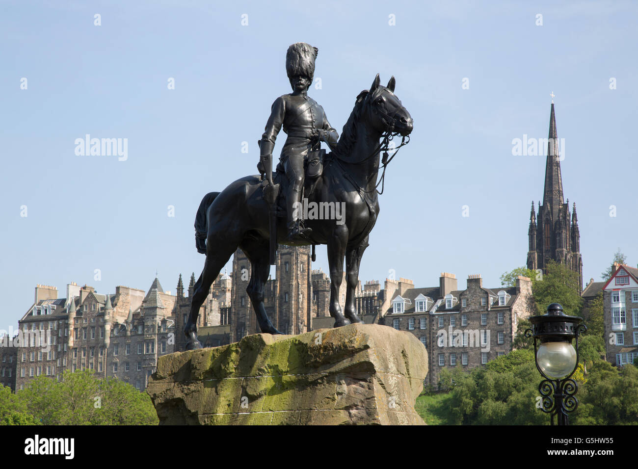 Monumento di guerra, Princes Street, Edimburgo, Scozia Foto Stock