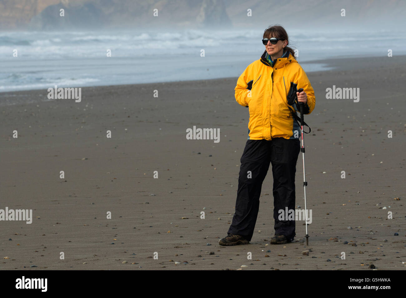 Elk River Beach, Cape Blanco parco statale, Oregon Foto Stock