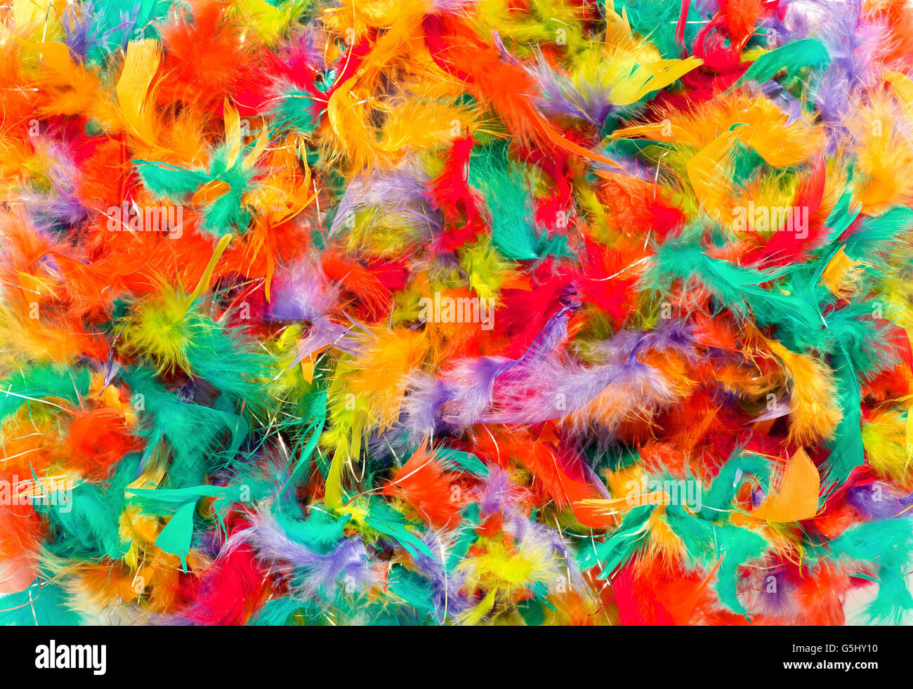 Texture di sfondo di piume colorate Foto Stock