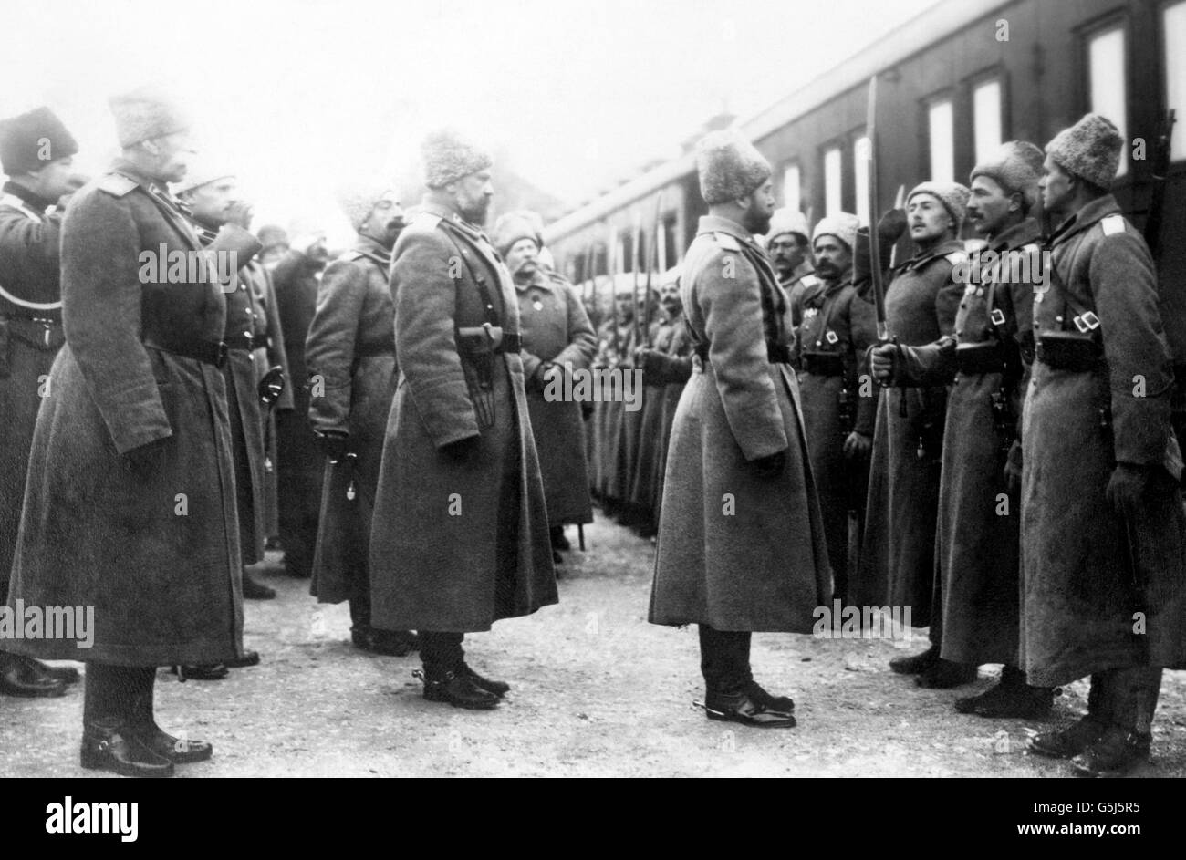 La Prima guerra mondiale - leader russi - lo Zar Nicola II di Russia Foto Stock