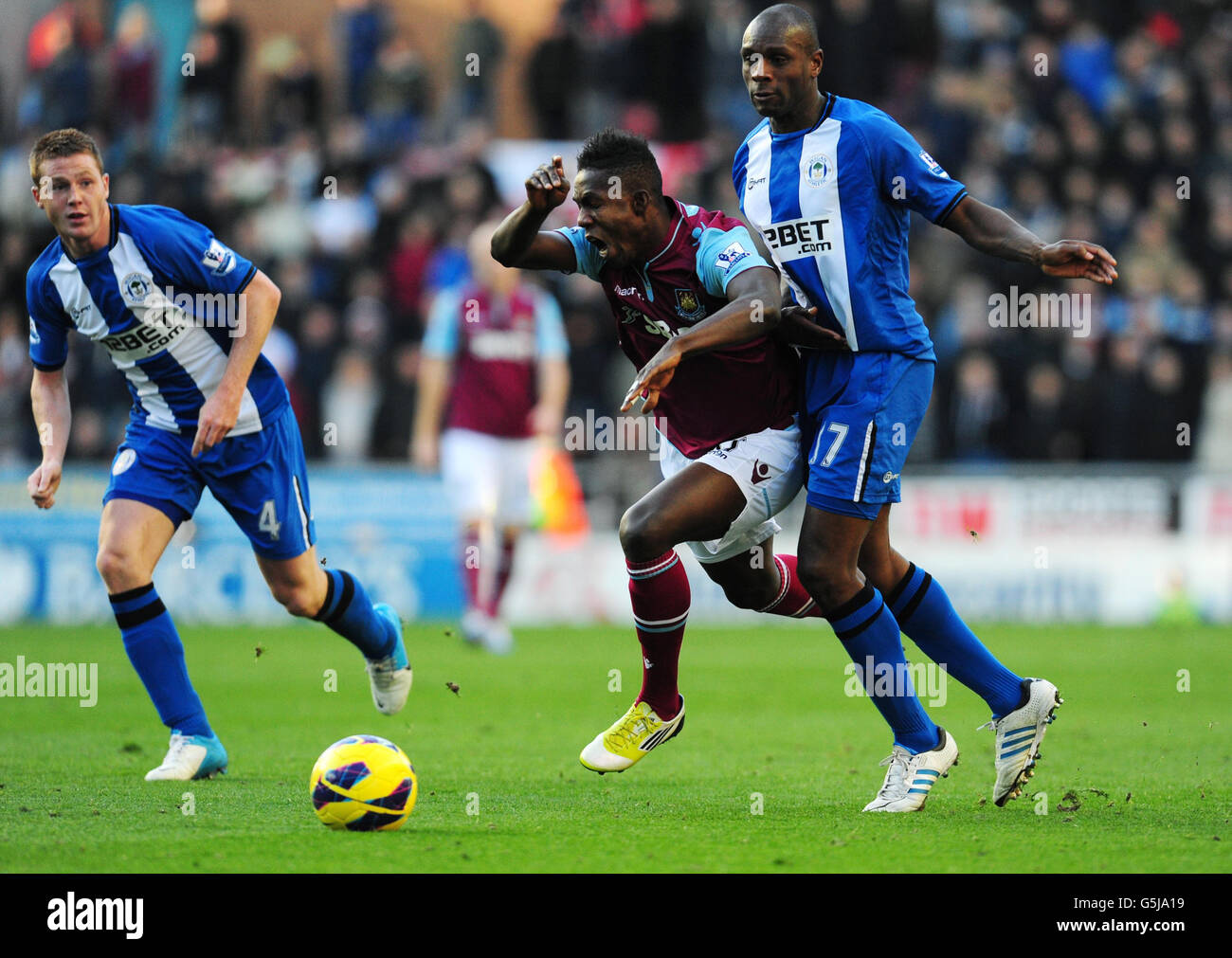 Calcio - Barclays Premier League - Wigan Athletic v West Ham United - DW Stadium Foto Stock