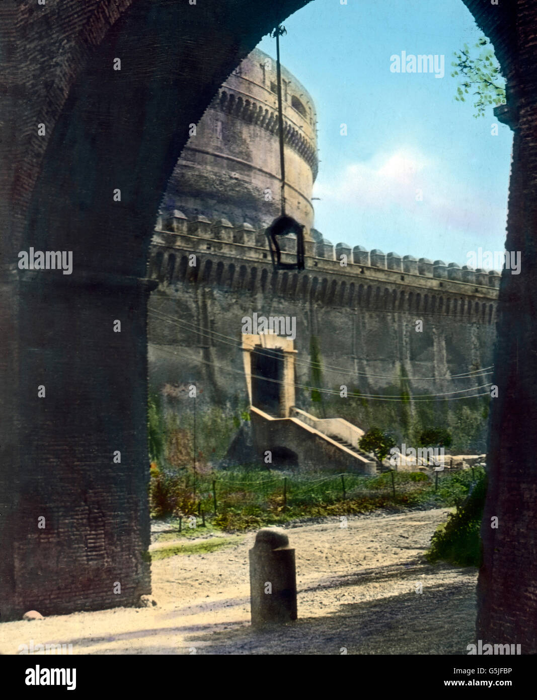 Die Engelsburg in Rom, Italien 1920er Jahre. Castel Sant'Angelo a Roma, Italia 1920s. Foto Stock