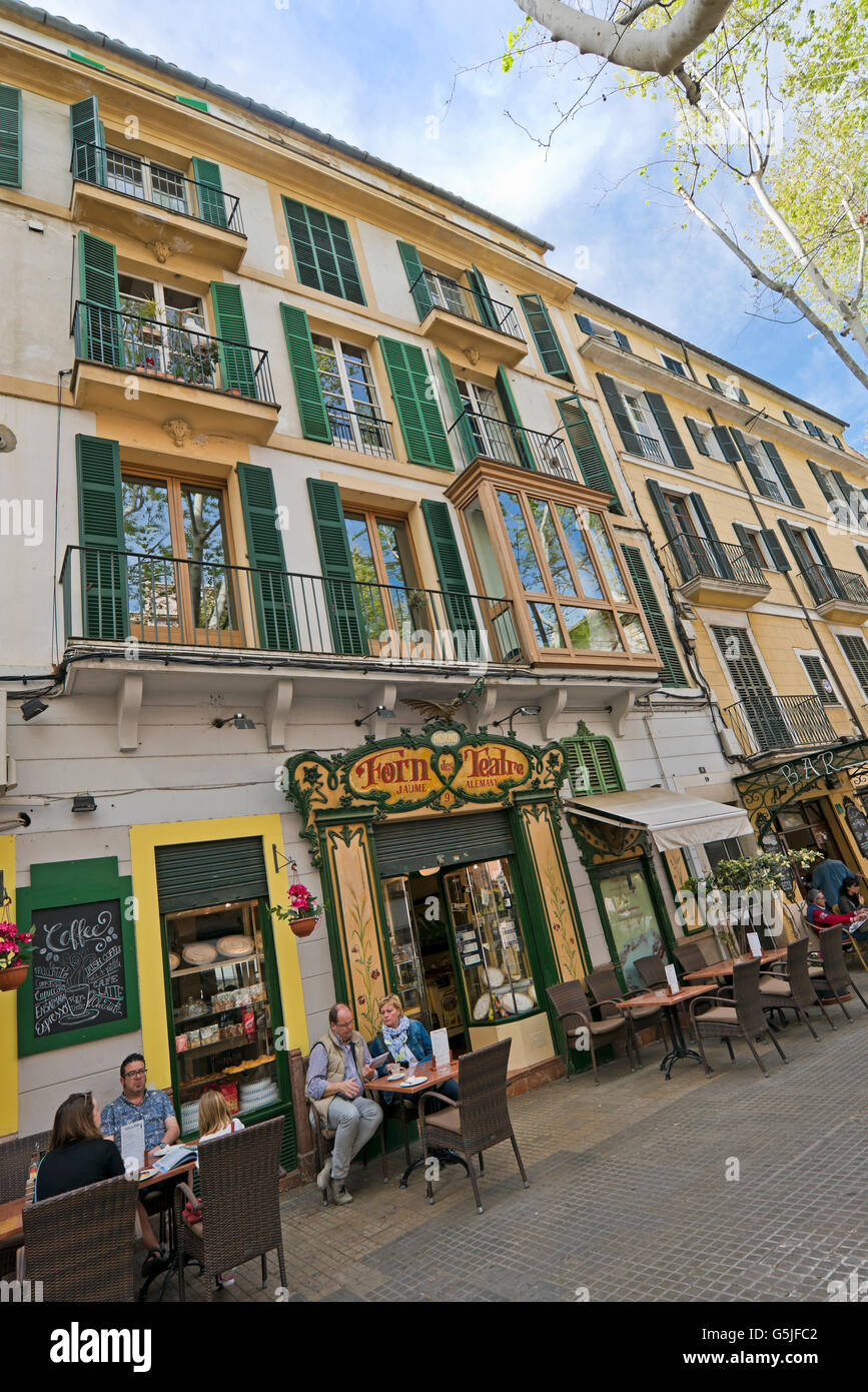 Verticale di street view a Palma di Maiorca. Foto Stock