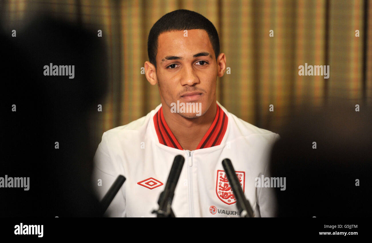 Calcio - amichevole internazionale - Inghilterra U21 v Irlanda del Nord U21 - Inghilterra U21 Conferenza stampa - Marriott Hotel Foto Stock