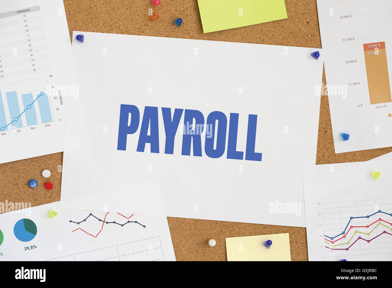 Diagramma grafico di business Risultato società Payroll Concept Foto Stock