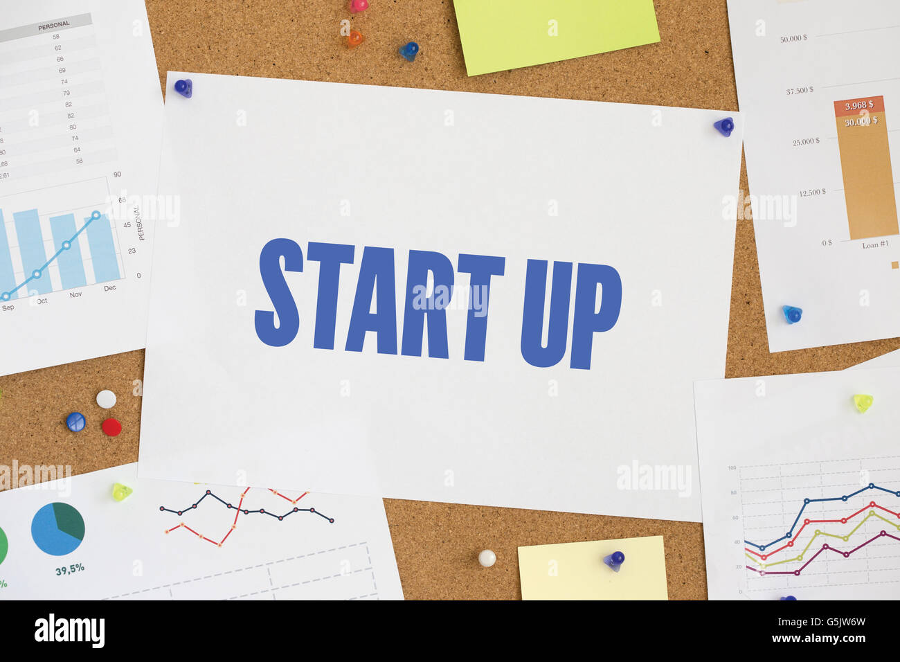 Diagramma grafico DI BUSINESS RISULTATO AZIENDA START UP CONCEPT Foto Stock