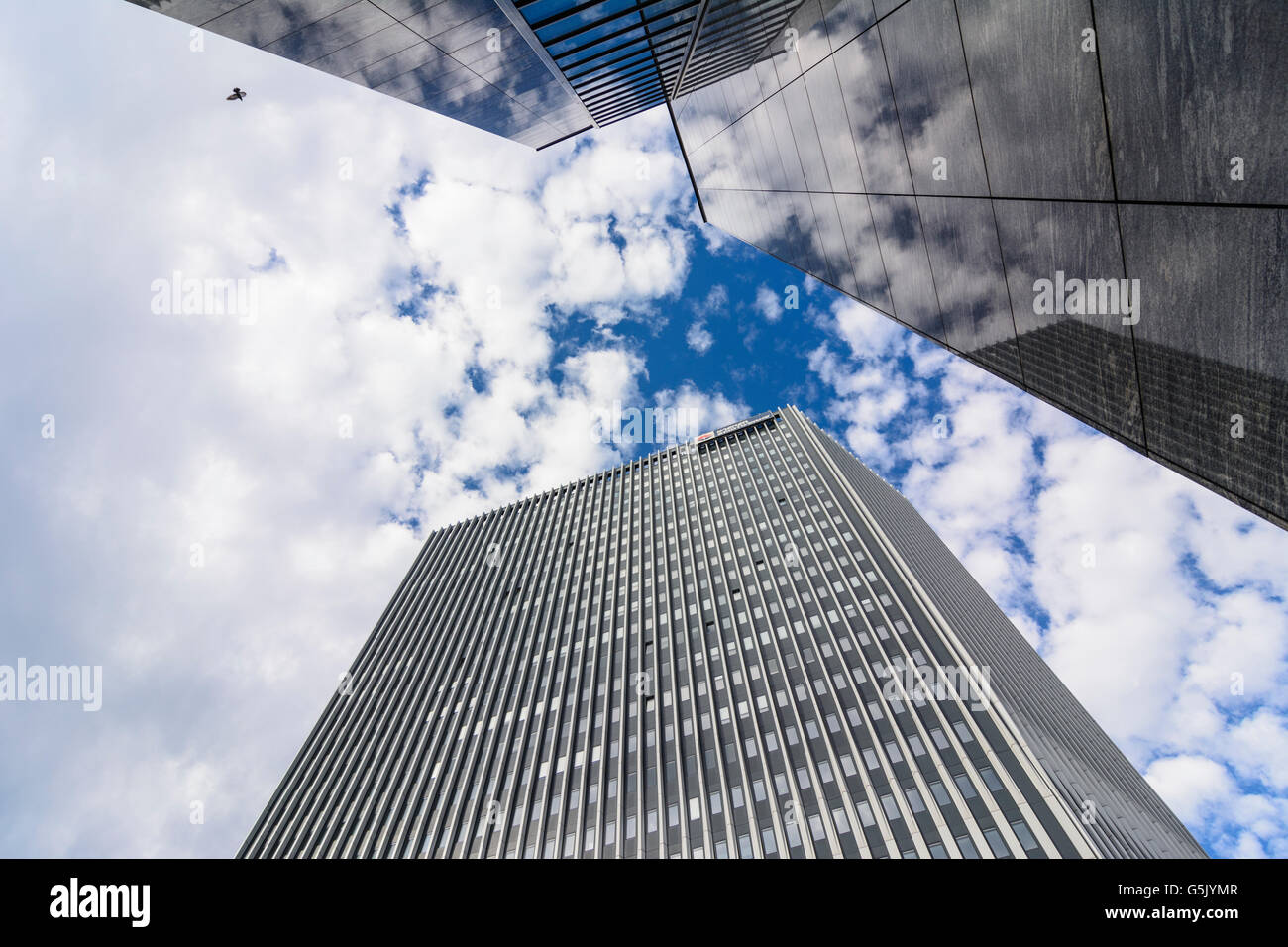 La sede aziendale di Wiener Stadtwerke Holding AG nella zona ufficio TownTown in Erdberg, Wien, Vienna, Austria, Wien, 03. Foto Stock