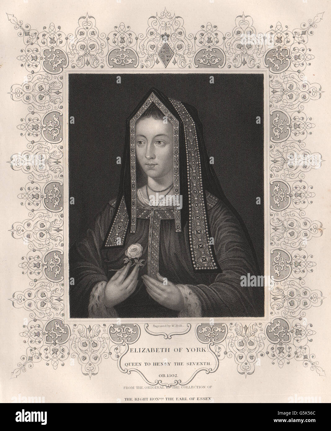 Storia britannica: Elisabetta di York. La regina di Henry il settimo / VII.TALLIS 1853 Foto Stock