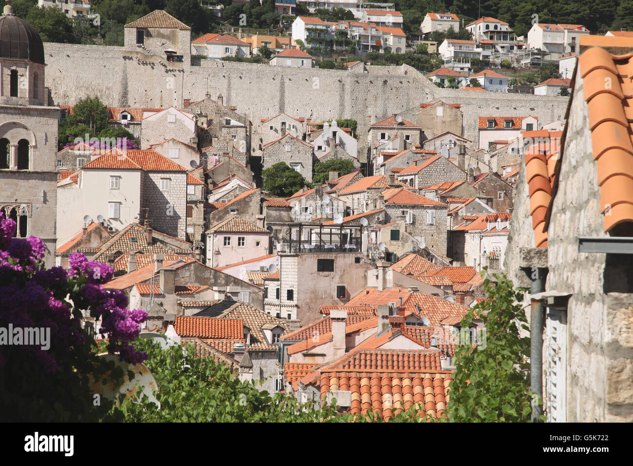 Edifici residenziali a Dubrovnik old town Foto Stock