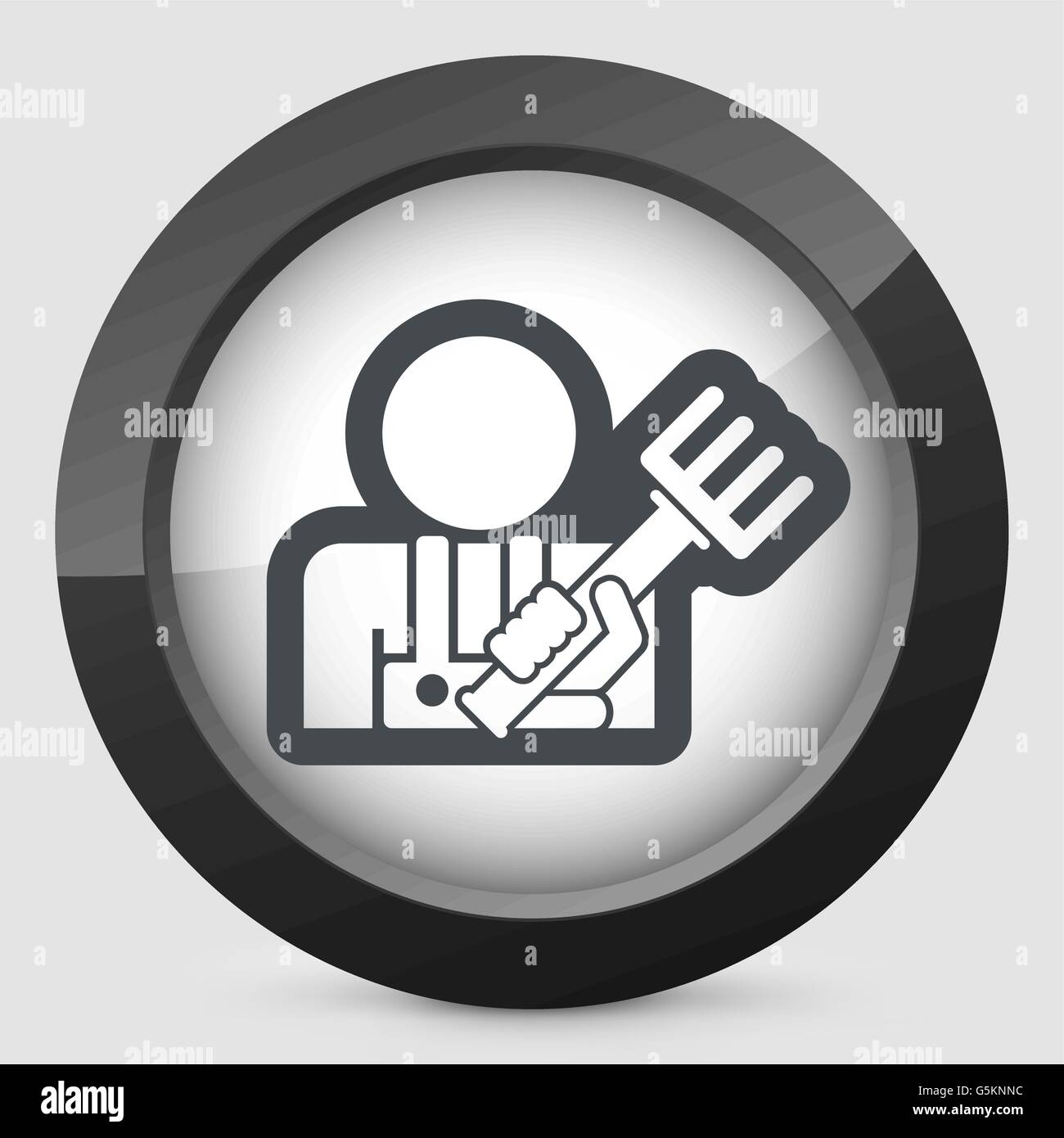 Icona di forcone Illustrazione Vettoriale