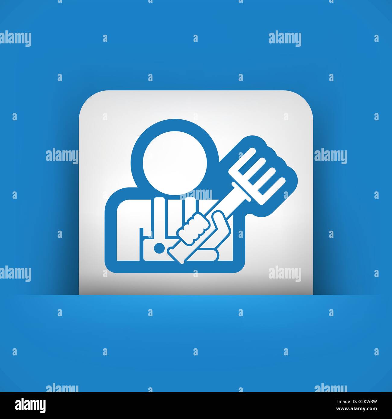 Icona di forcone Illustrazione Vettoriale