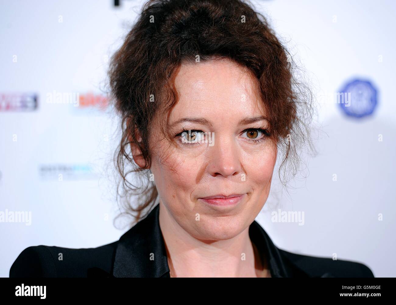 Olivia Colman in arrivo per i 2013 London Critics' Circle Film Awards al May Fair Hotel, Stratton Street, Londra. Foto Stock