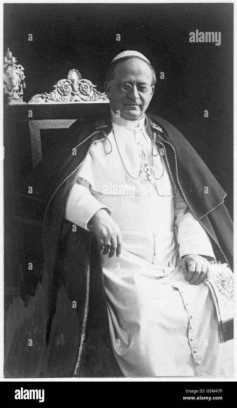 Szenen aus dem Leben von Papst Pio XI. Impressioni della vita di Papa Pio XI (1857 - 1939) Foto Stock