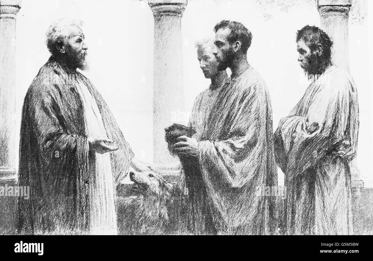 Gleichnis aus dem Neuen Testament der Bibel. La parabola di Gesù del