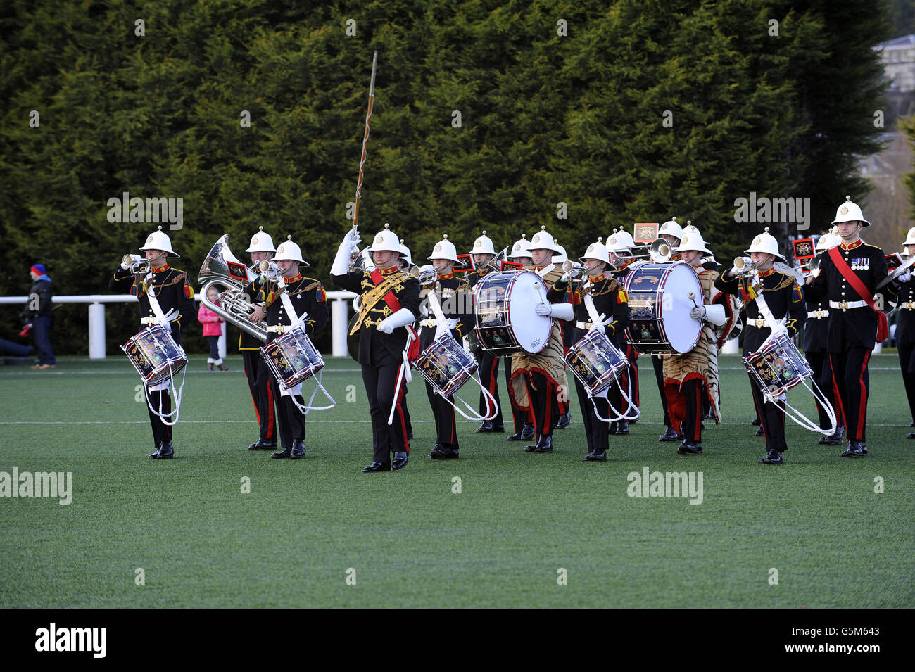 Rugby Union - Test EMC - Scozia / Sud Africa - Murrayfield. La band dal vivo a Murrayfield, Edimburgo. Foto Stock