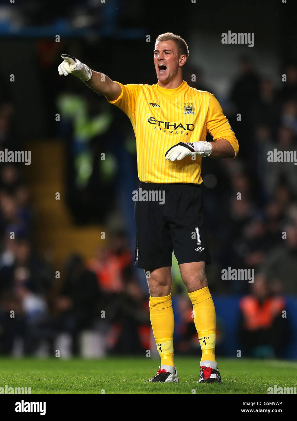 Calcio - Barclays Premier League - Chelsea v Manchester City - Stamford Bridge. Joe Hart, portiere della città di Manchester Foto Stock