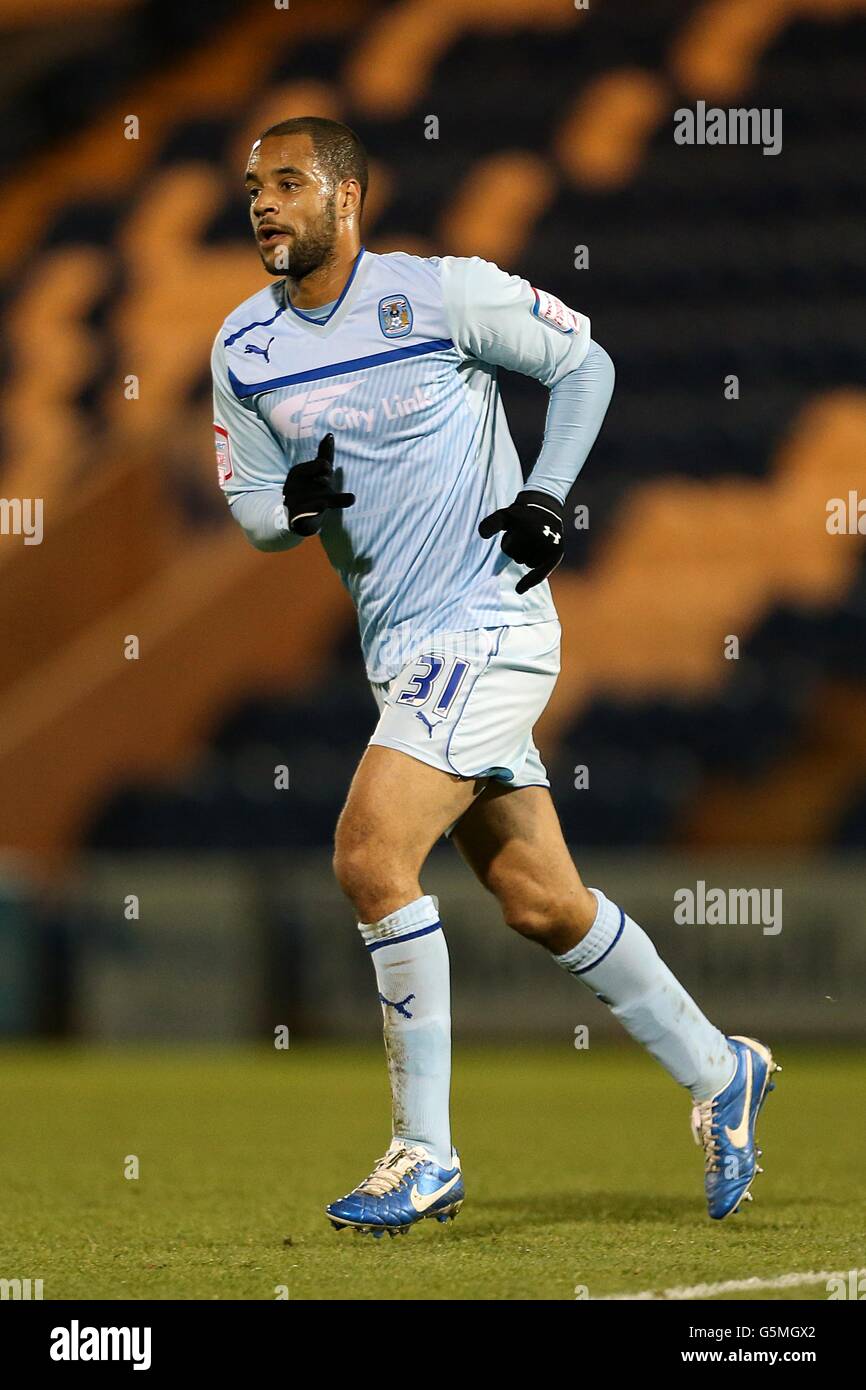 Calcio - npower Football League 1 - Colchester United / Coventry City - Weston Homes Community Stadium. David McGoldrick, Coventry City Foto Stock