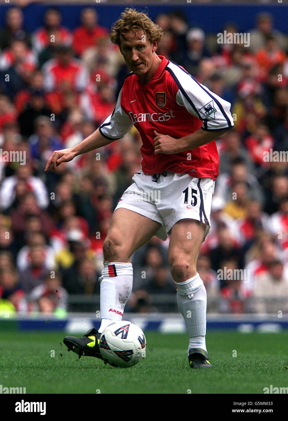 Arsenal's Ray Parlor in azione tra Arsenal e Tottenham Hotspur nell'AXA F.A. Coppa semi finale a Old Trafford, Manchester.. Foto David Davies.. Foto Stock