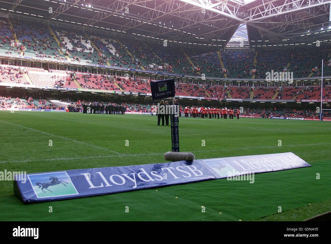 : Lloyds TSB Stadium branding al Millennium Stadium, Cardiff. Foto Stock