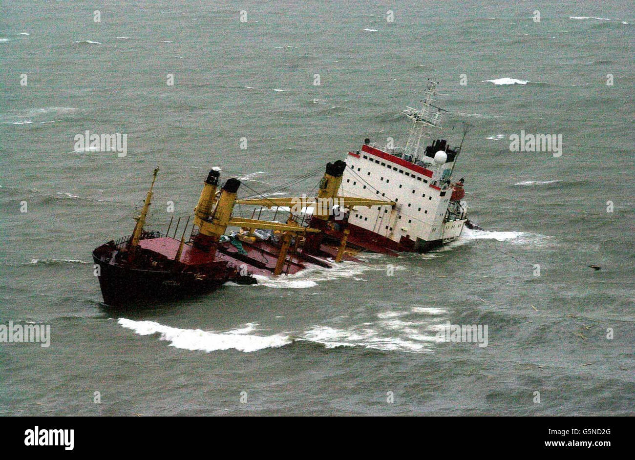 Starnded Nave cargo Kodima Foto Stock