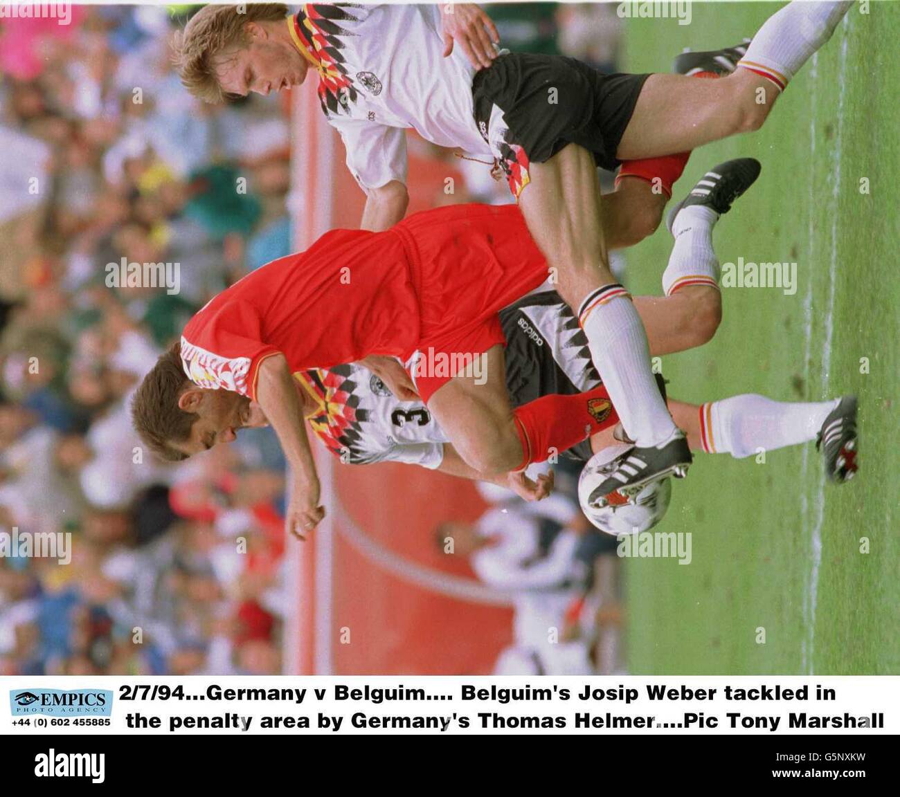 Calcio - Coppa del Mondo FIFA USA 1994 - Round di 16 - Germania v Belgio - Soldier Field di Chicago Foto Stock