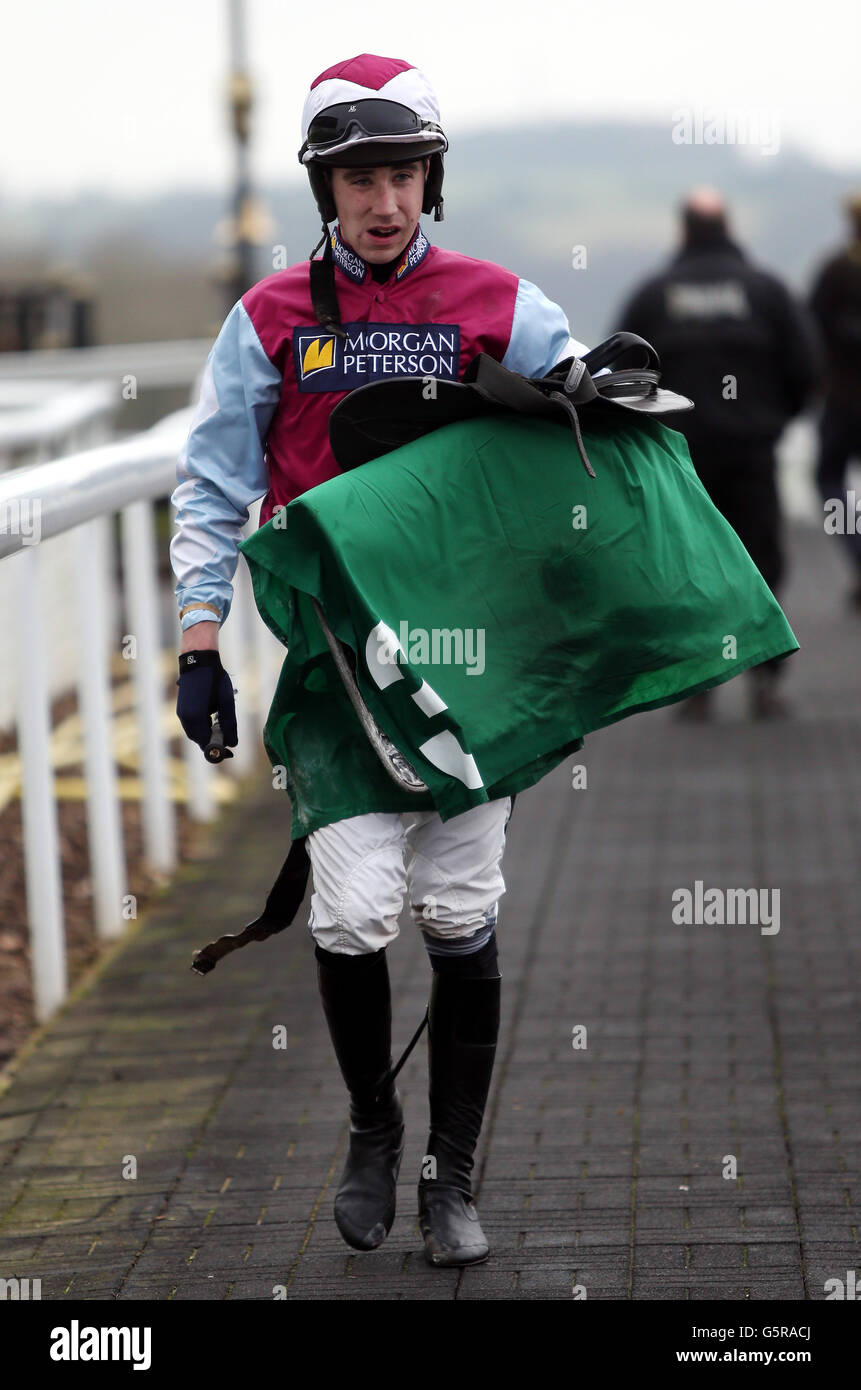 Corse di cavalli - Gennaio sale Race Day - Ippodromo di Chepstow. Jockey Michael Byrne al circuito di Chepstow, martedì 8 gennaio 2013. Foto Stock