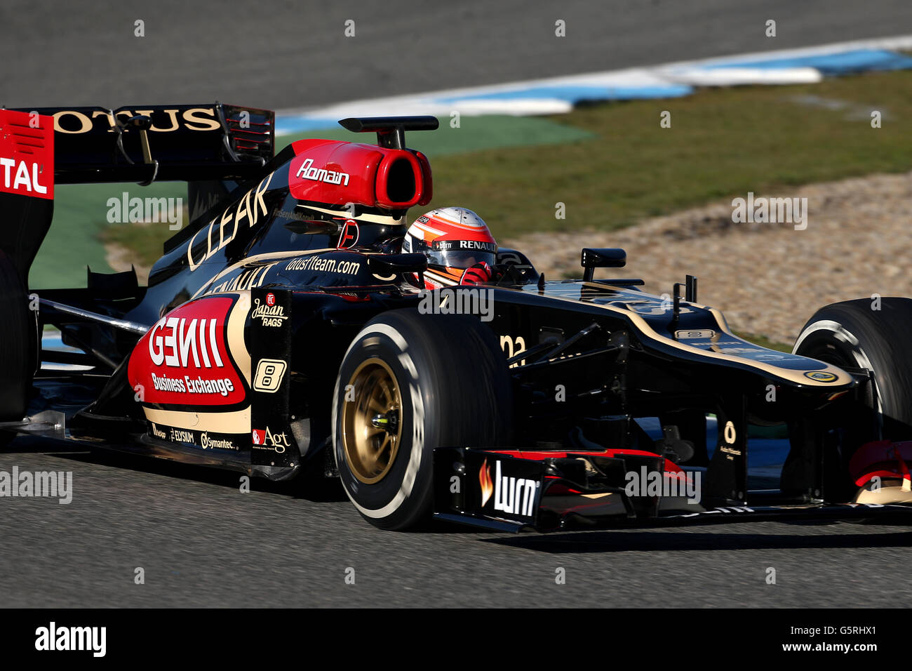 Formula uno - Test giorno due - circuito de Jerez. Romain Grosjean, Lotus Foto Stock