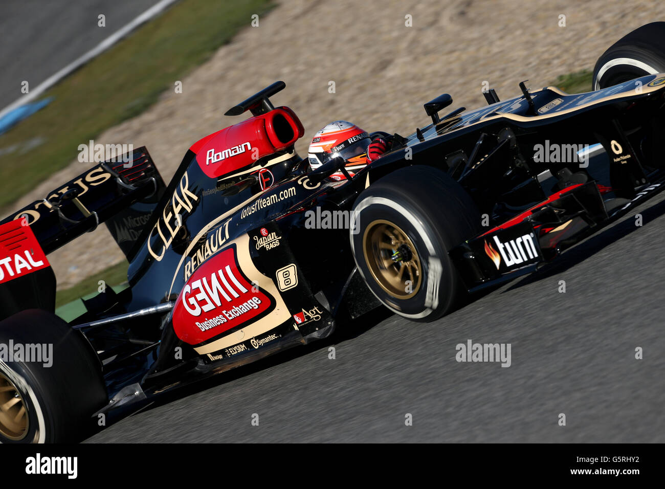 Formula uno - Test giorno due - circuito de Jerez. Romain Grosjean, Lotus Foto Stock