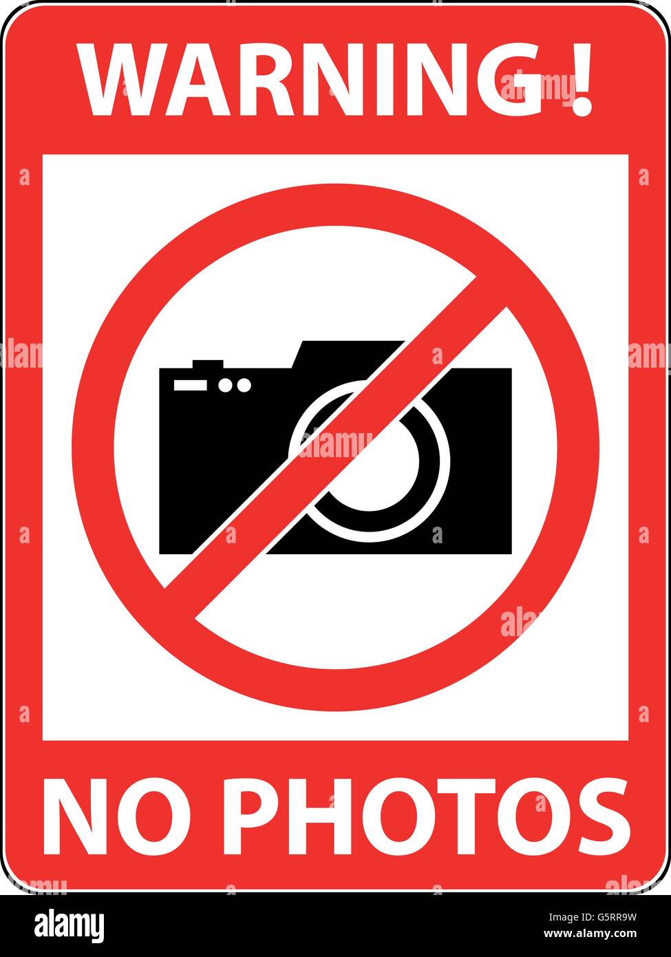 Nessuna fotografia, fotocamera simbolo vietato. Vettore. Illustrazione Vettoriale